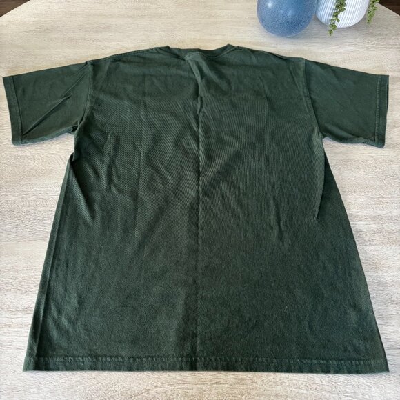 Y2K Miami Hurricanes Green & Orange Gildan Ultra Heavyweight Cotton Men's M Tee - Picture 7 of 8